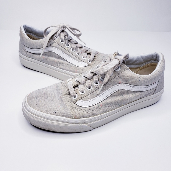 vans old skool jersey grey & speckled skate shoes